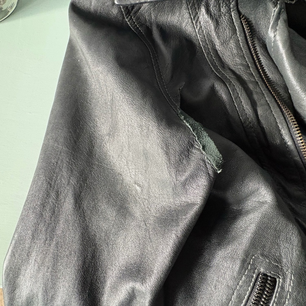 Please Italian Leather Coat size XS to S - Picture 10 of 11
